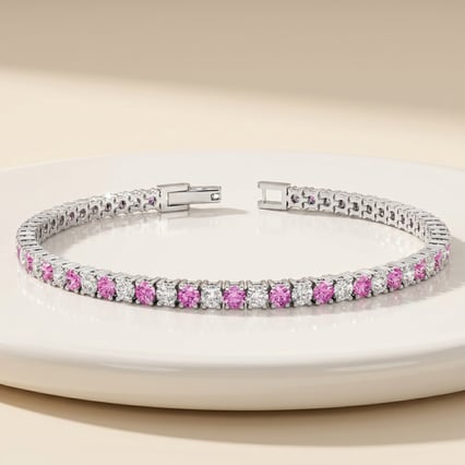 Elegantný strieborný náramok so zafírmi Pamela