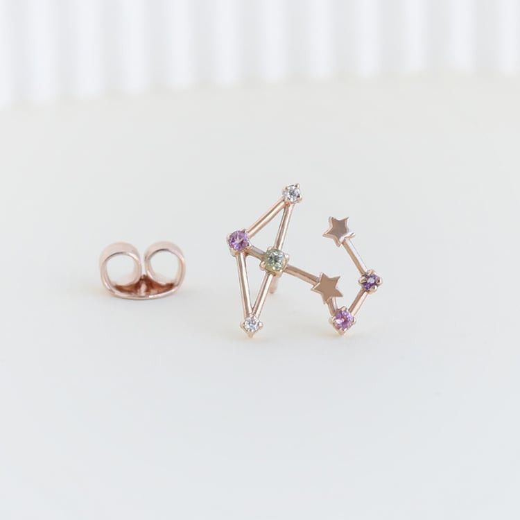 Zlatá náušnica so znamením zverokruhu 95317