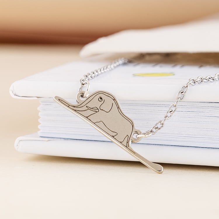 Strieborný náramok Malý princ so slonom a gravírom 121537