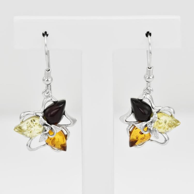 Náušnice s jantármi 16713