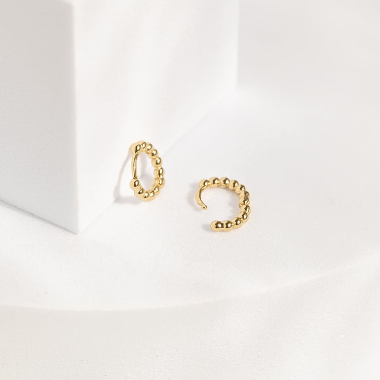 Kruhové guličkové náušnice zo striebra Darlyn 143500