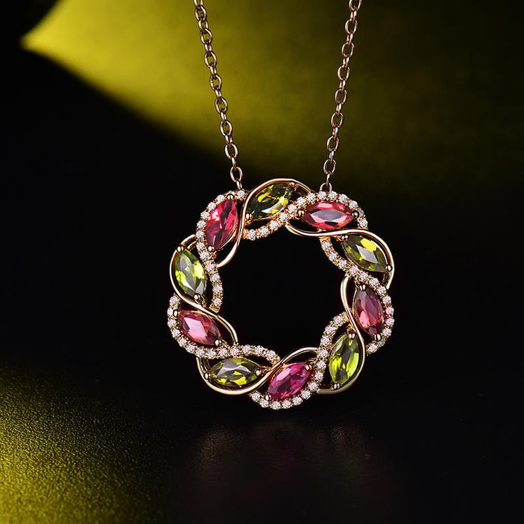 Náhrdelník s turmalínmi 18373