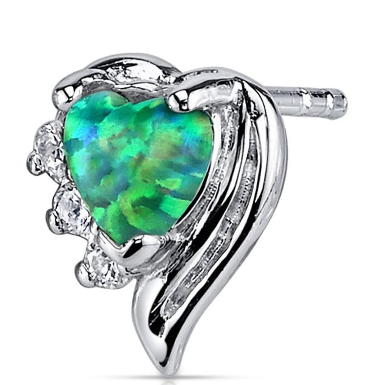 Opálové strieborné náušnice 2907