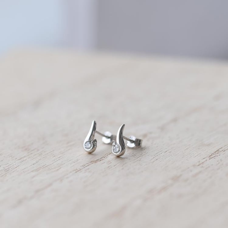 Zlaté diamantové náušnice so zatočeným tvarom Janine 5821