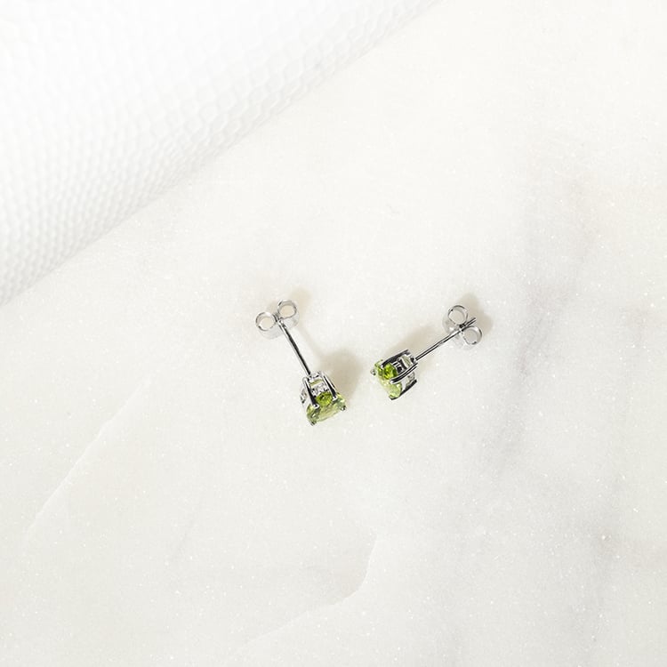 Olivínové slzy v zlatých náušniciach Rekan 132637