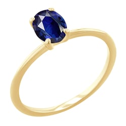 Elegantný zásnubný prsteň s oval zafírom Frost