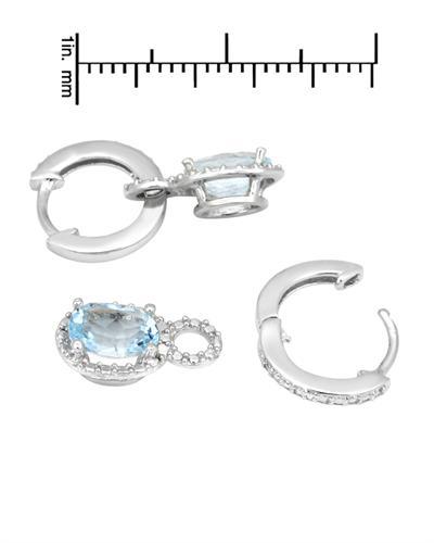 Strieborné náušnice s topásmi 1591