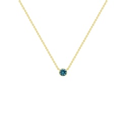 Minimalistický náhrdelník s modrým diamantom Vieny