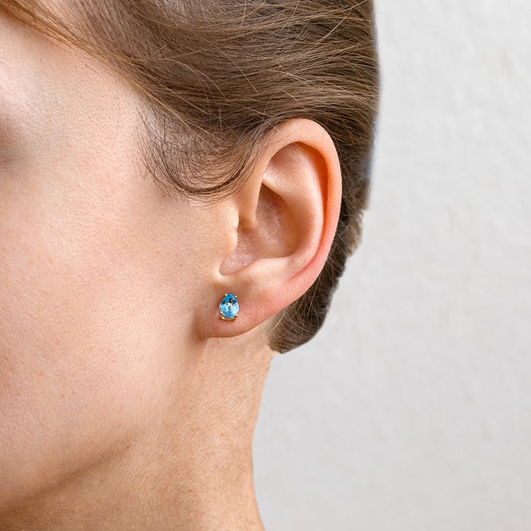 Topásové slzy v zlatých náušniciach Rekan 133766