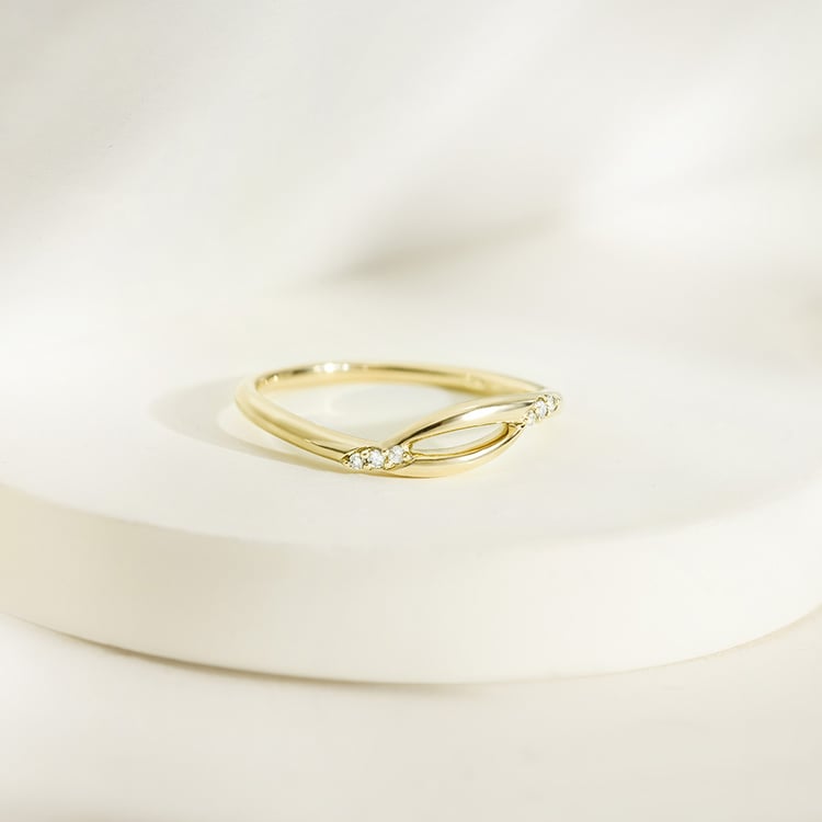 Atypický prsteň zo striebra s diamantmi Nils 161987