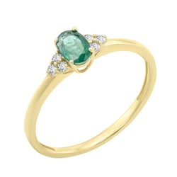 Zásnubný prsteň so smaragdom a diamantmi Kylie