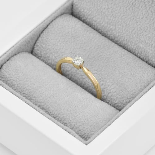 Strieborný elegantný prsteň s lab-grown diamantom Socorro
