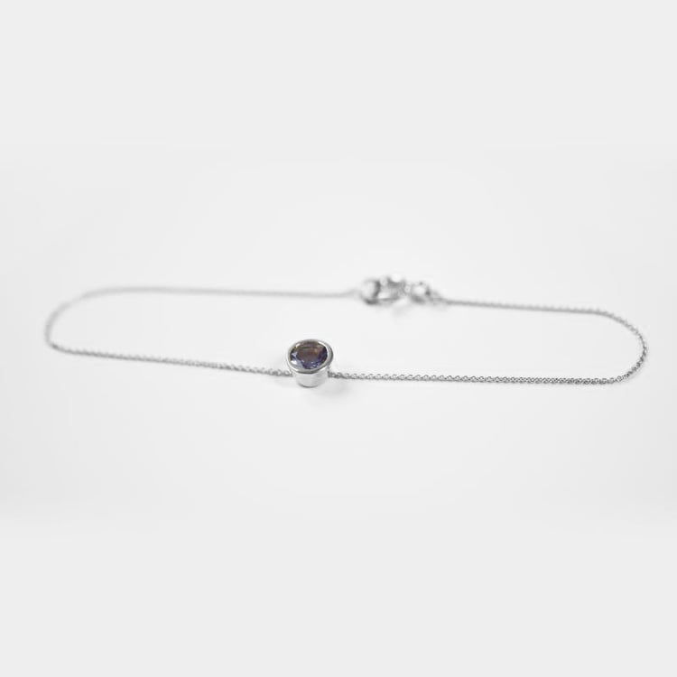 Tanzanitový náramok z platiny 71696