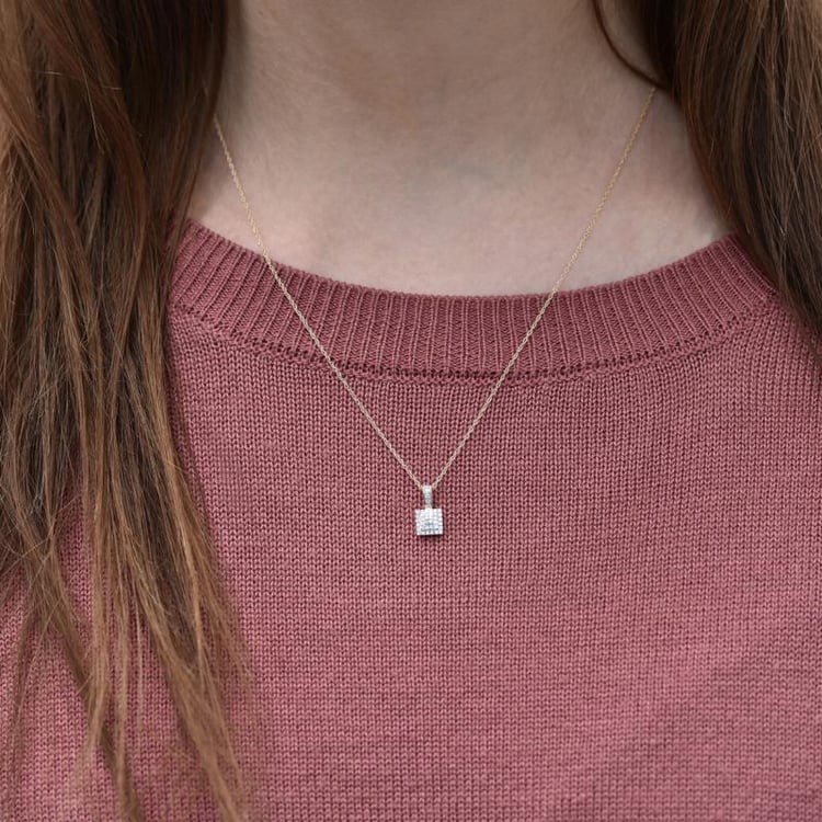 Diamantový štvorcový prívesok Lorelle 42391