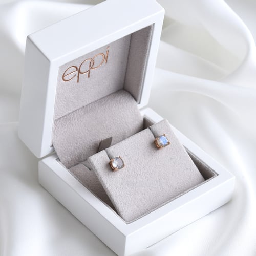 Elegantné zlaté náušnice s labradoritmi Olivette