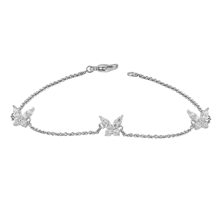 Retiazkový náramok s motýľmi z lab-grown diamantov Nagendra 165225