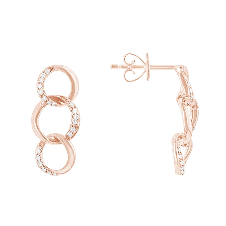 Zlaté náušnice s diamantmi 87489