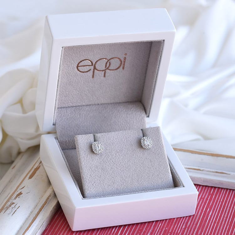 Elegantné diamantové náušnice 85766