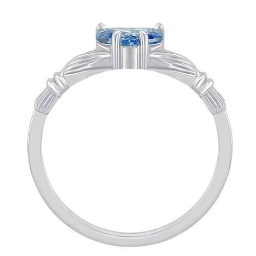 Zlatý claddagh prsteň s topásom a diamantom Valma