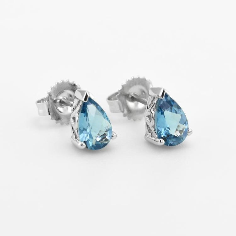 Topásové náušnice strieborné 2186