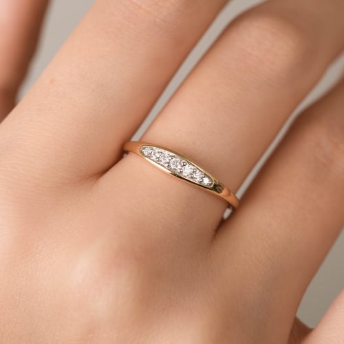 Zlatý prsteň s diamantmi Marissa