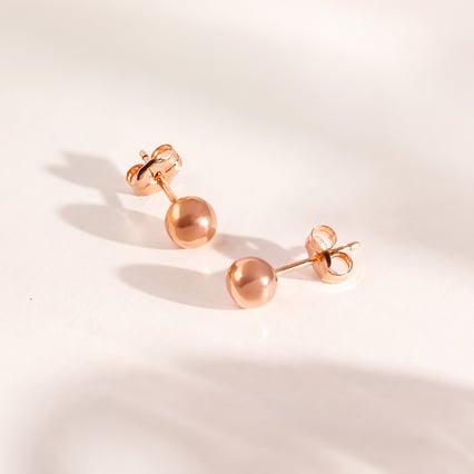 Guličkové náušnice z ružového zlata Heidy