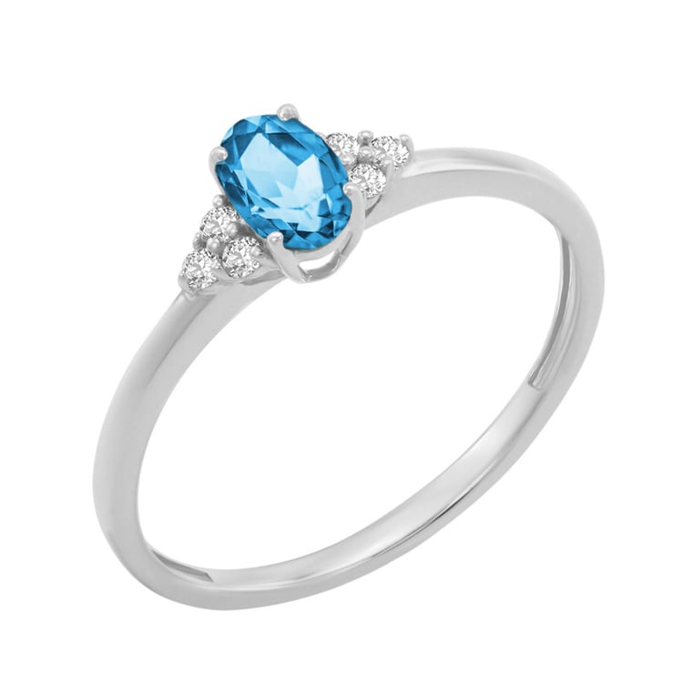 Zásnubný prsteň so švajčiarskym topazom a diamantmi Sheldo