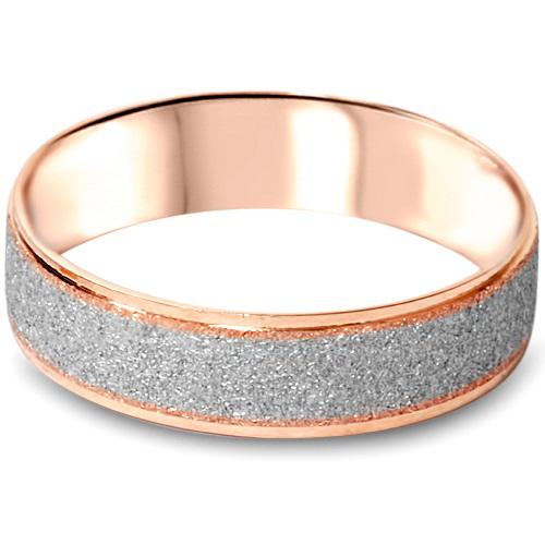 Dvojfarebná zlatá obrúčka pre mužov 55466