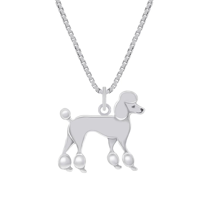 Strieborný privesok s pudlom