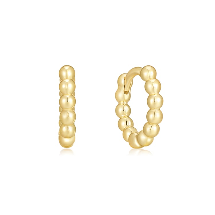 Kruhové guličkové náušnice zo striebra Darlyn