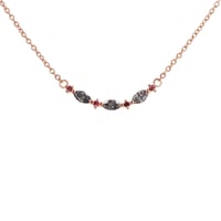 Náhrdelník s marquise salt and pepper diamantmi a turmalínmi Lively