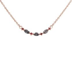 Náhrdelník s marquise salt and pepper diamantmi a turmalínmi Lively