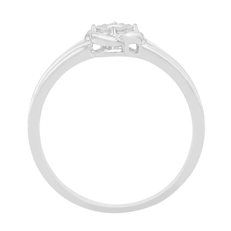 Prsteň s diamantom v štýle solitaire z bieleho zlata 83071