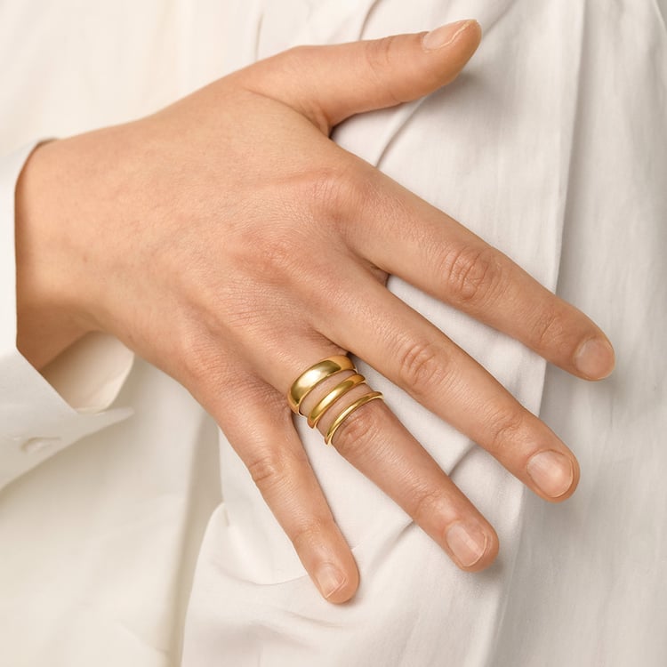 Pologuľaté svadobné prstene zo zlata Amma 156843