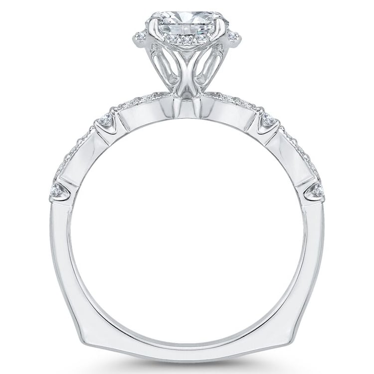 Zlatý zásnubný prsteň s diamantmi 46384