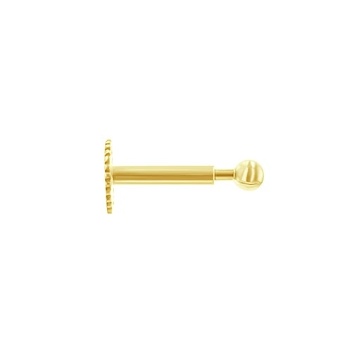 Zlatý labret piercing do ucha Vena