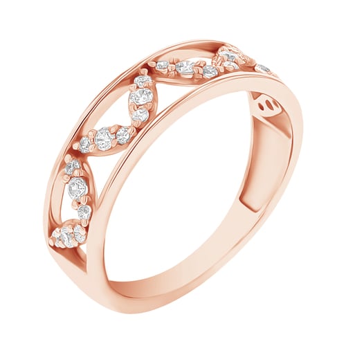 Atypický eternity prsteň s diamantmi Corbett