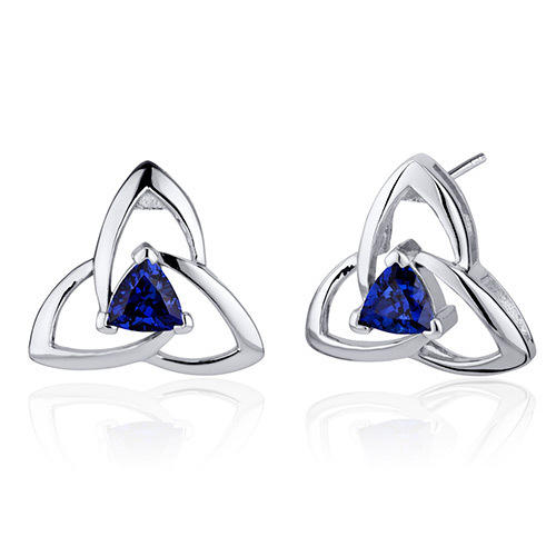 Náušnice so zafírmi strieborné