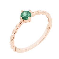 Prepletený prsteň so smaragdom Nelson