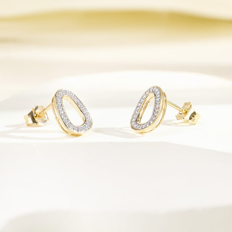 Zlaté náušnice s lab-grown diamantmi Joanie 163616