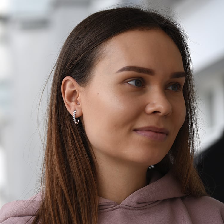 Zlaté kruhové náušnice s diamantmi 58351