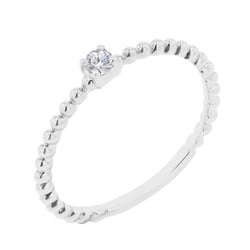 Zásnubný guličkový prsteň s diamantom Cienna