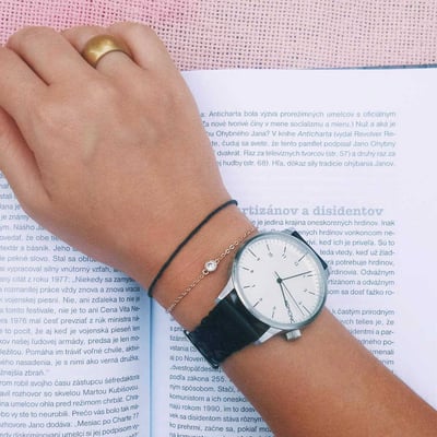 Strieborný náramok pozlátený ružovým zlatom