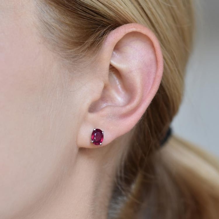 Rubínové náušnice 2616