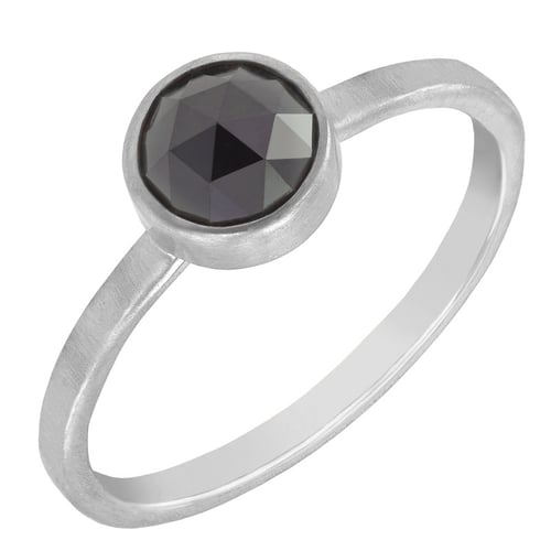 Zlatý prsteň s rutovým čiernym diamantom Alcee