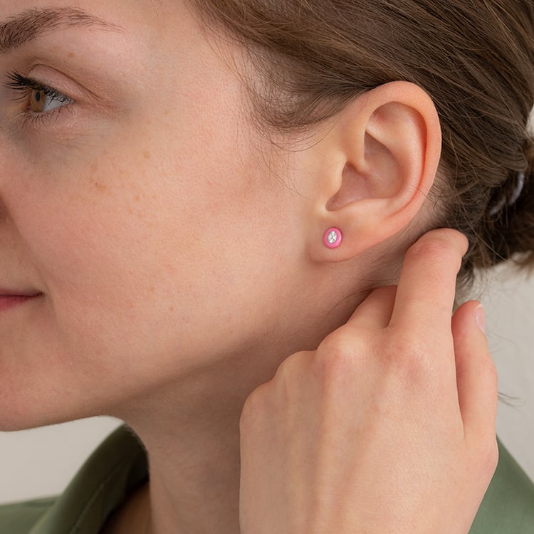 Keramické náušnice s lab-grown diamantmi Riva 122081