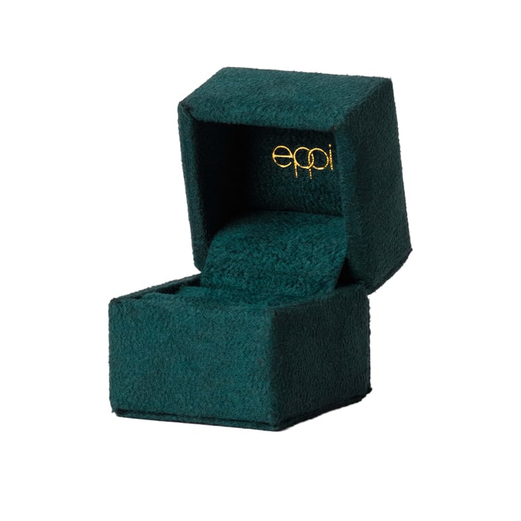 Prémiová zelená semišová krabička Lisbet