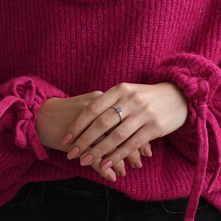 Zlatý prsteň so salt and pepper diamantom 73711