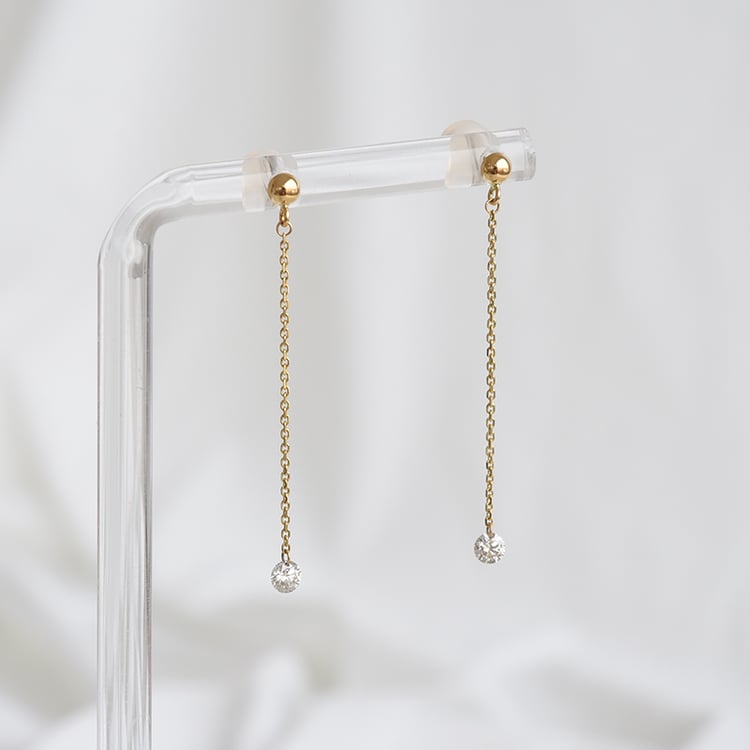 Elegantné visacie náušnice s diamantmi 86881