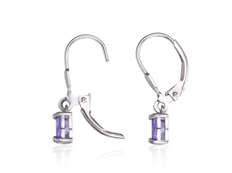 Náušnice s tanzanitmi 16366